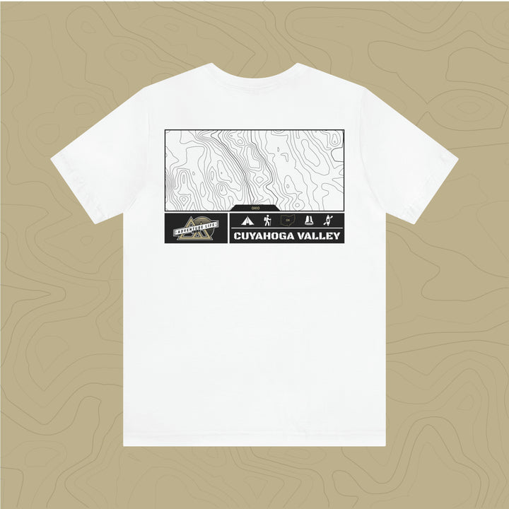 Cuyahoga Valley National Park - Adventure Life Trail Topographic Garment Dyed Tee