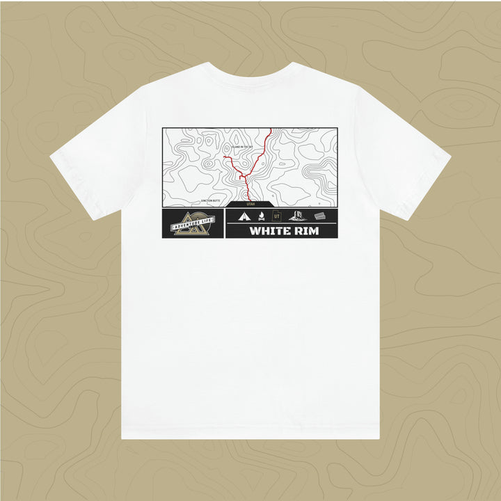 White Rim Trail - Adventure Life Trail Topographic Garment Dyed Tee