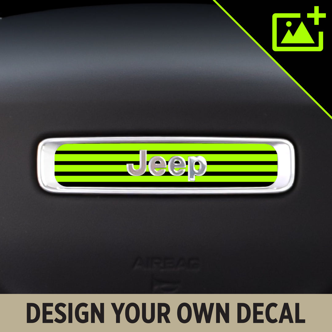 Design Your Own Steering Wheel Rectangle Decal for Jeep