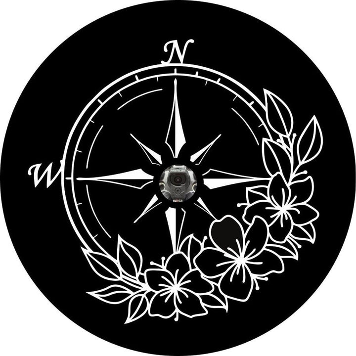 Flower/Floral Compass Spare Tire Cover