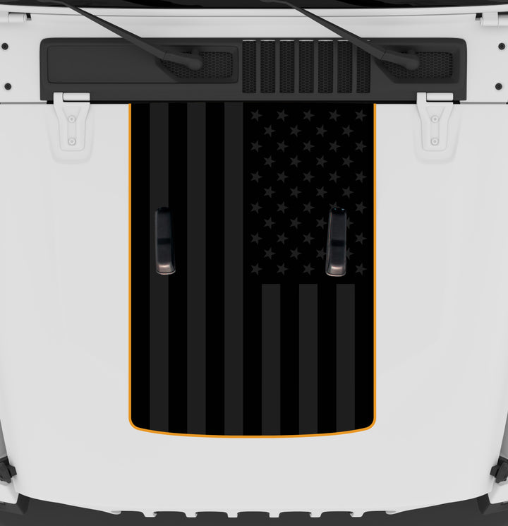 Black Flag Hood Graphic | fits Wrangler JL and Gladiator JT