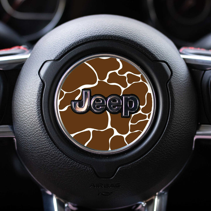 Animal Print Steering Wheel Decal for Jeep
