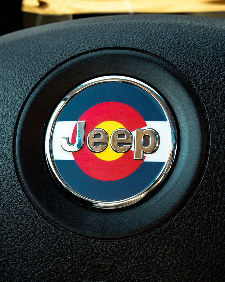 State Flag Steering Wheel Decal for Jeep