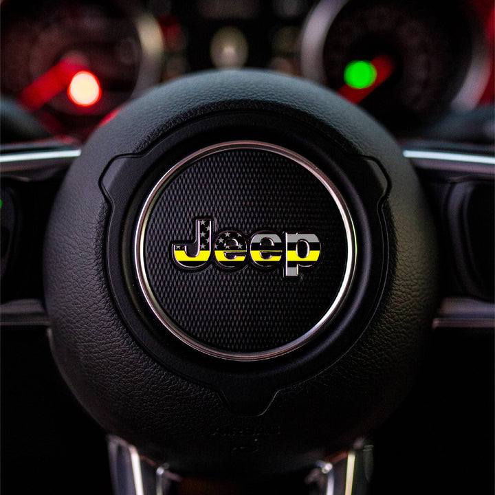 Jeep Steering Wheel Emblem Decal | First Responders