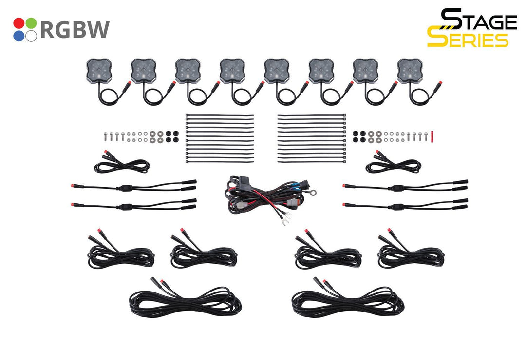 Stage Series RGBW LED Rock Light (8-pack) - AdventureLifeDecals