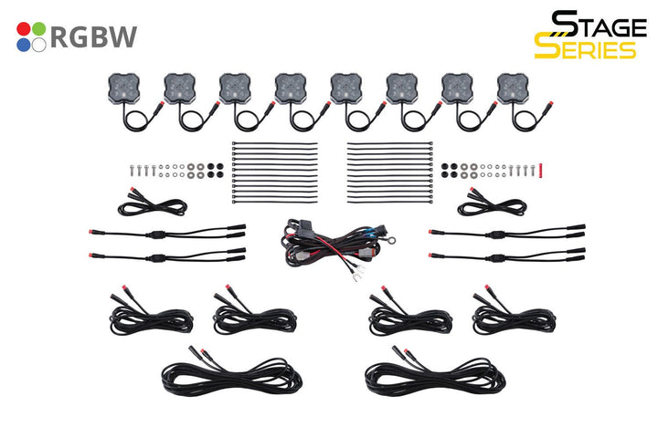 Stage Series RGBW LED Rock Light (8-pack) - AdventureLifeDecals
