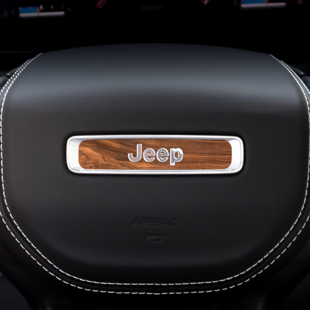 Walnut Wood Print Steering Wheel Accessory for Jeep vehicles - AdventureLifeDecals