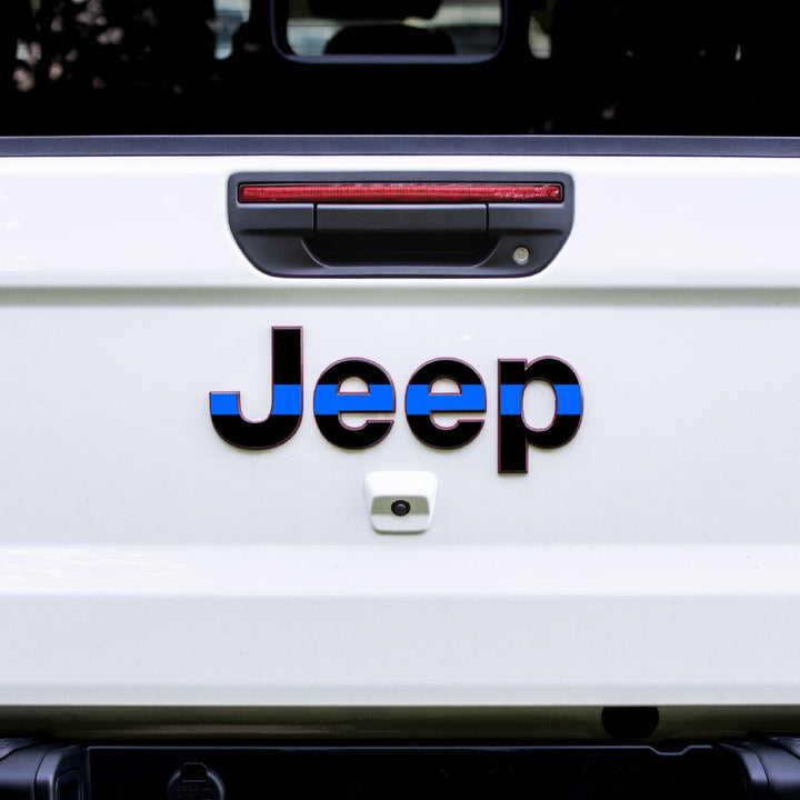 Waving American Flag Emblem Overlay Accessory for Jeep Gladiator - AdventureLifeDecals