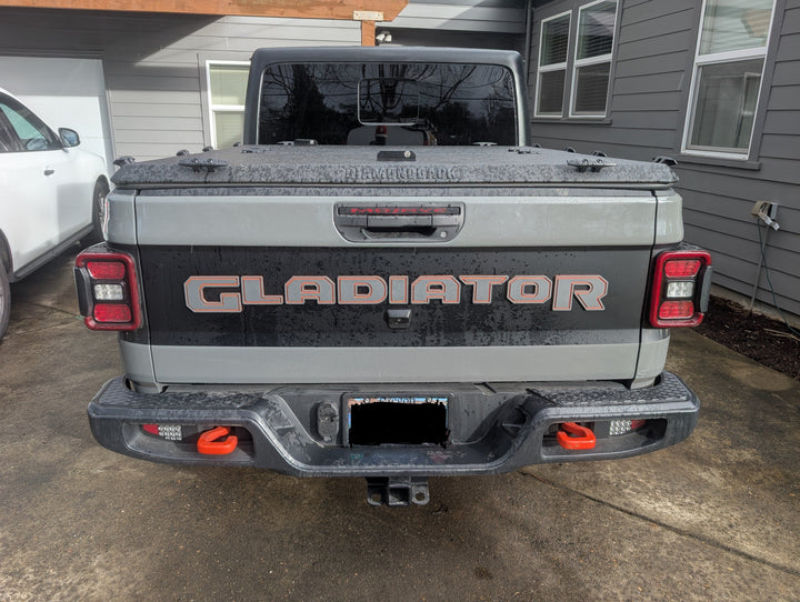 Laser Cut Acrylic Jeep "Gladiator" Tailgate Emblem - Negative Style