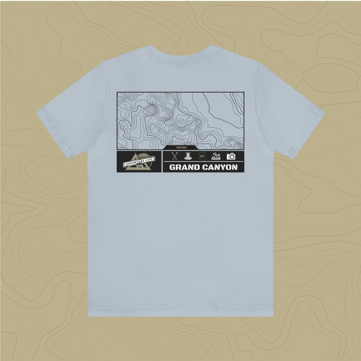 Grand Canyon National Park - Adventure Life Trail Topographic Garment Dyed Tee