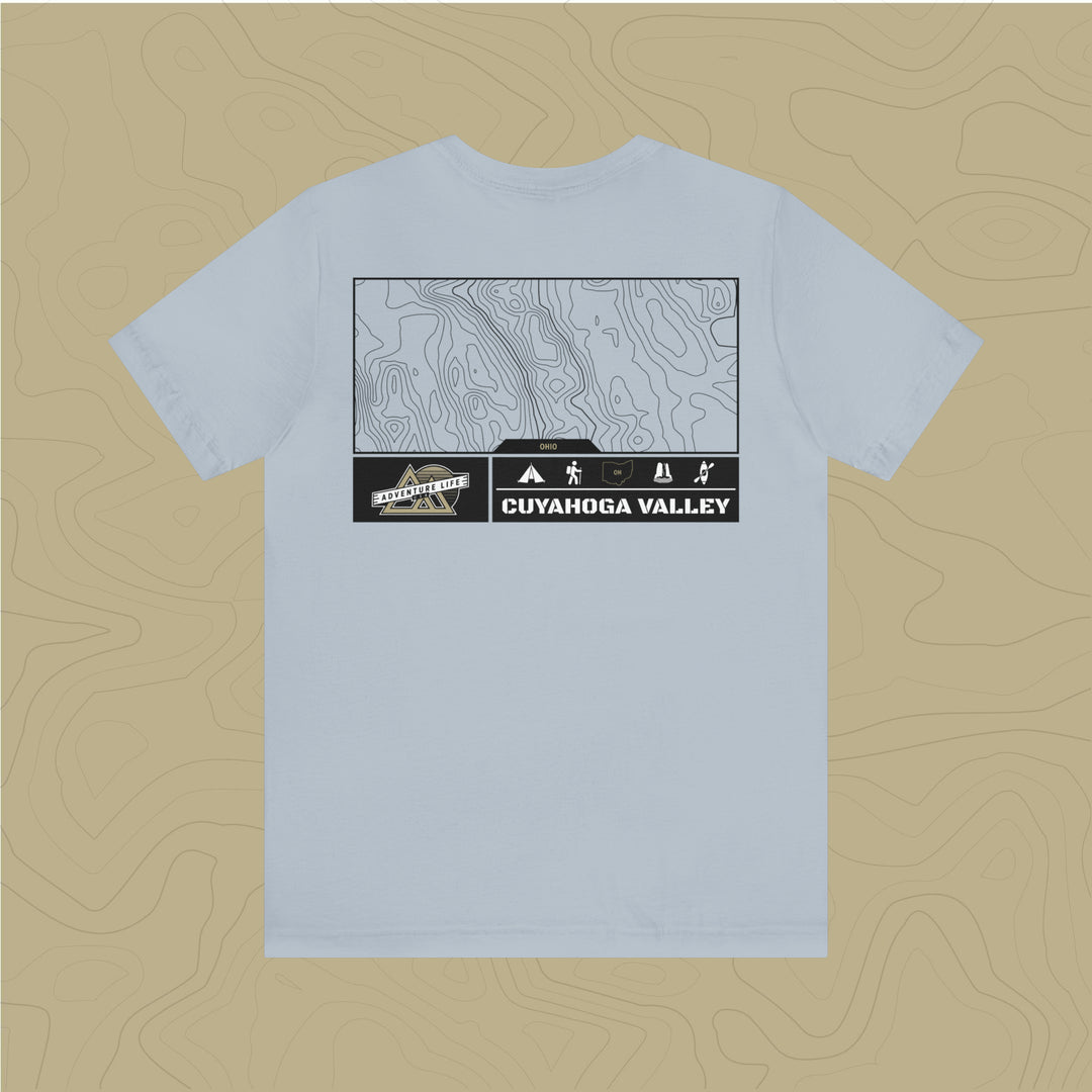 Cuyahoga Valley National Park - Adventure Life Trail Topographic Garment Dyed Tee