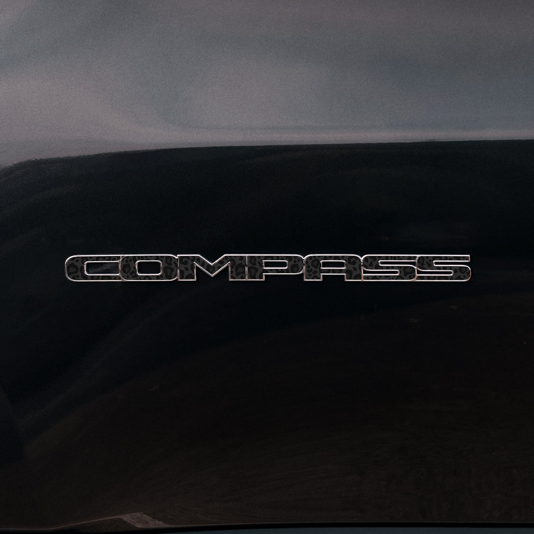 COMPASS Door Emblem Overlay Decal Set | Fits 2011+ Jeep Compass