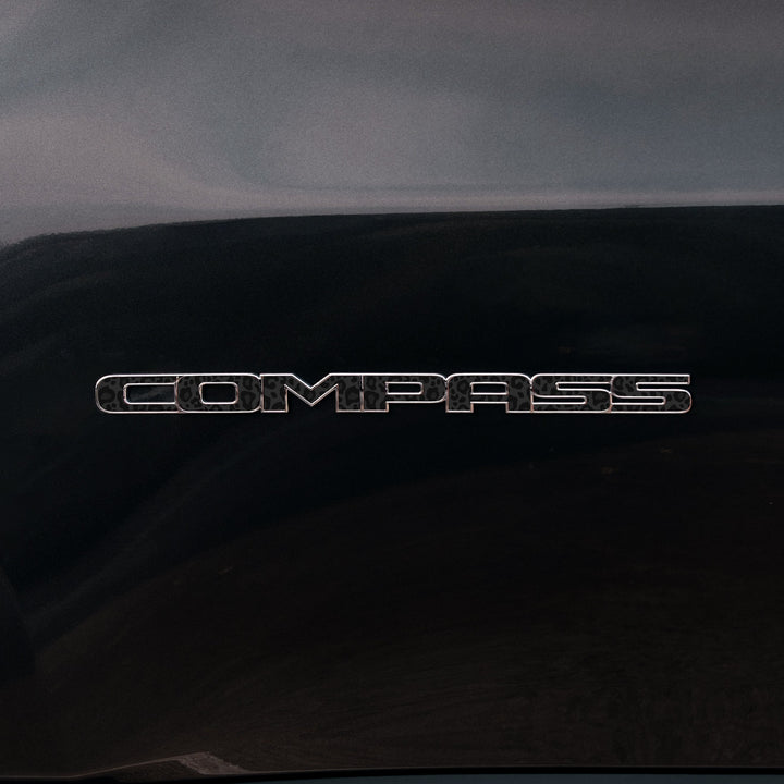 COMPASS Door Emblem Overlay Decal Set | Fits 2011+ Jeep Compass