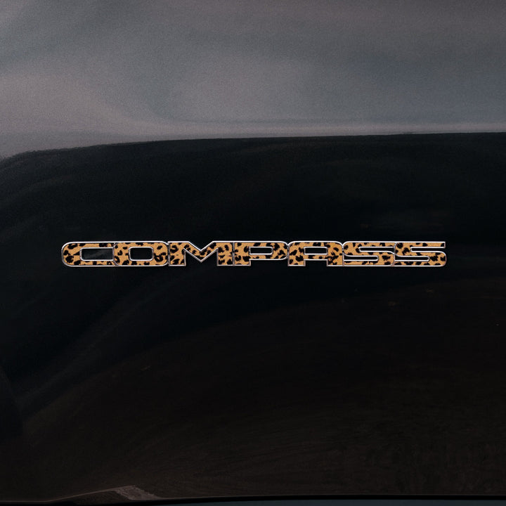 COMPASS Door Emblem Overlay Decal Set | Fits 2011+ Jeep Compass