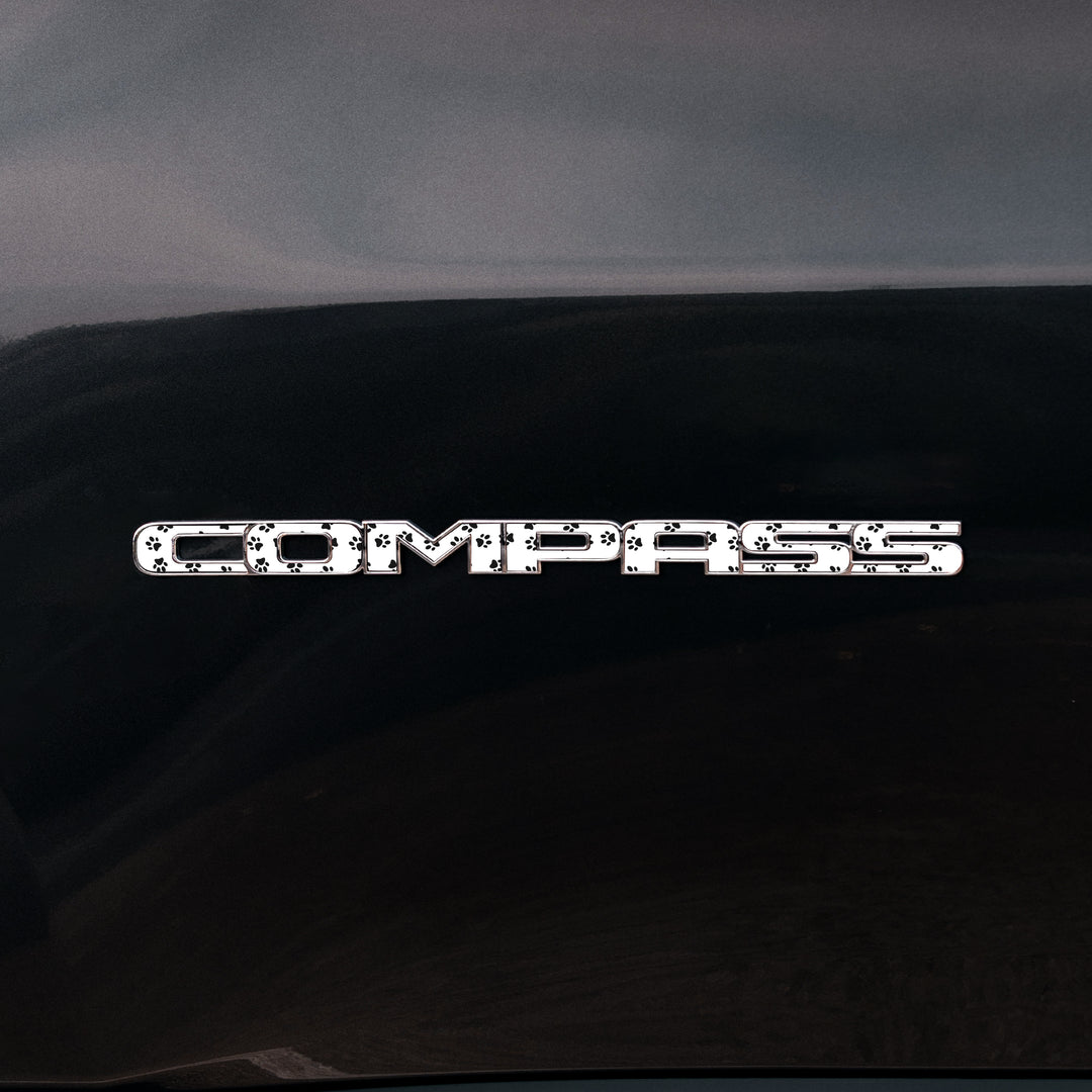 COMPASS Door Emblem Overlay Decals – Animal Print Designs | Fits 2011–2025 Jeep Compass