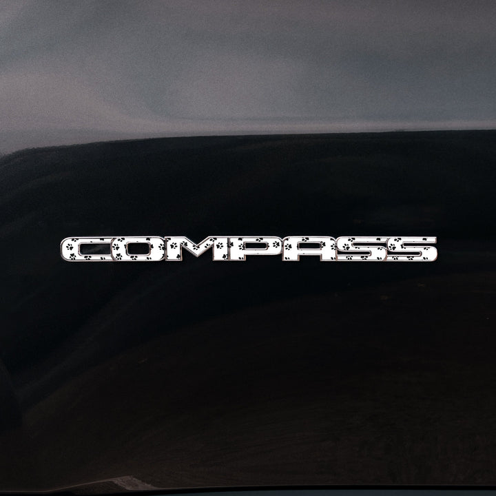 COMPASS Door Emblem Overlay Decal Set | Fits 2011+ Jeep Compass