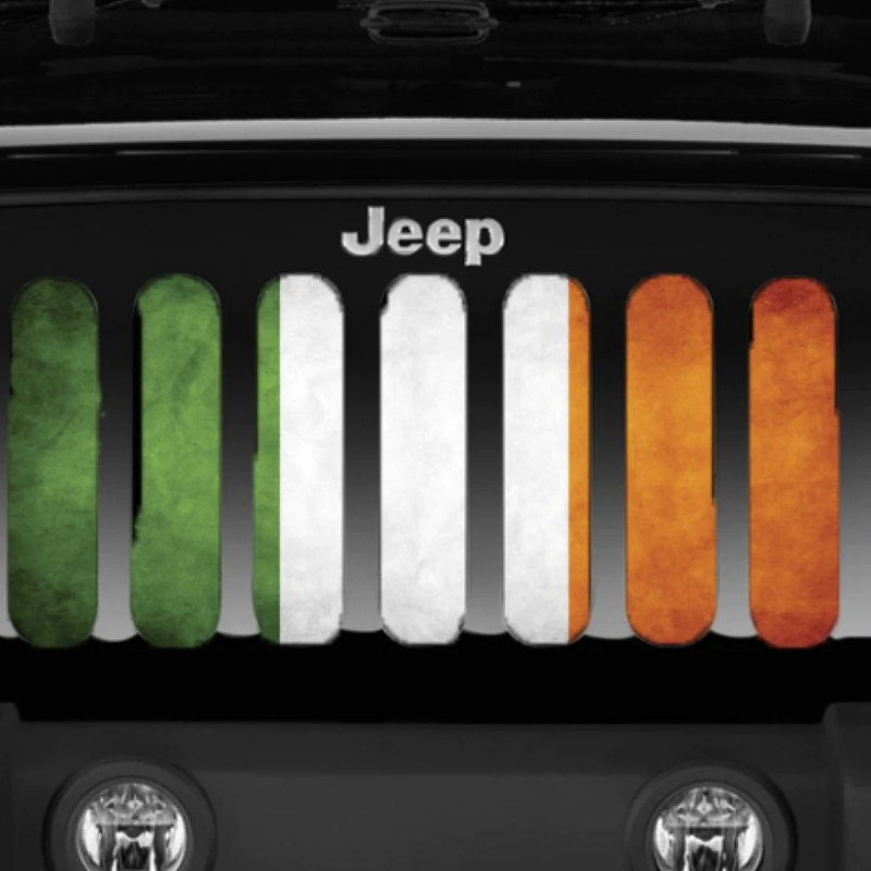 Irish Flag Jeep Grille Insert