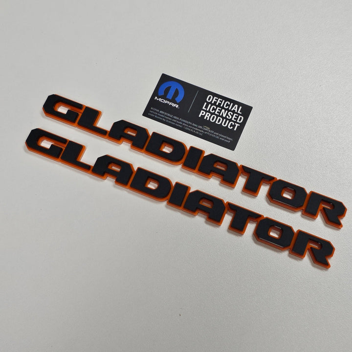 Jeep "GLADIATOR" Fender Emblems - PAIR L/R Sides - Two Color Stacked