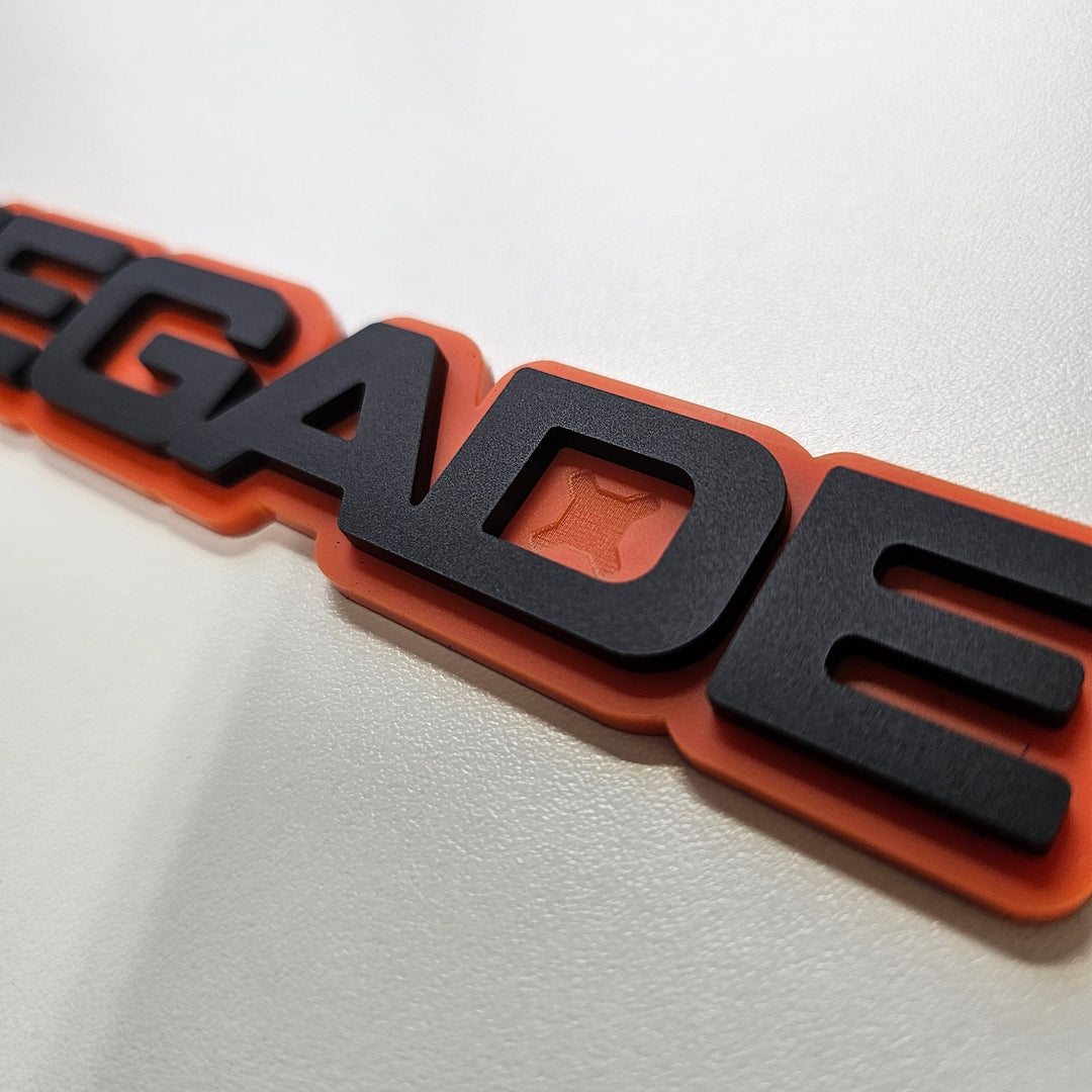 Jeep RENEGADE Door Emblems - PAIR L/R Sides - Two Color Stacked