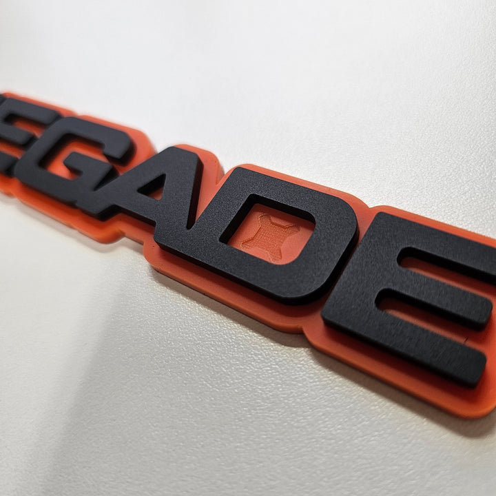 Jeep RENEGADE Door Emblems - PAIR L/R Sides - Two Color Stacked