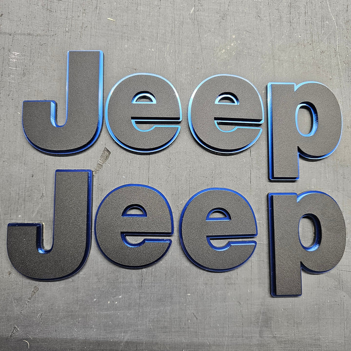 Laser Cut Acrylic "Jeep" Fender Emblem