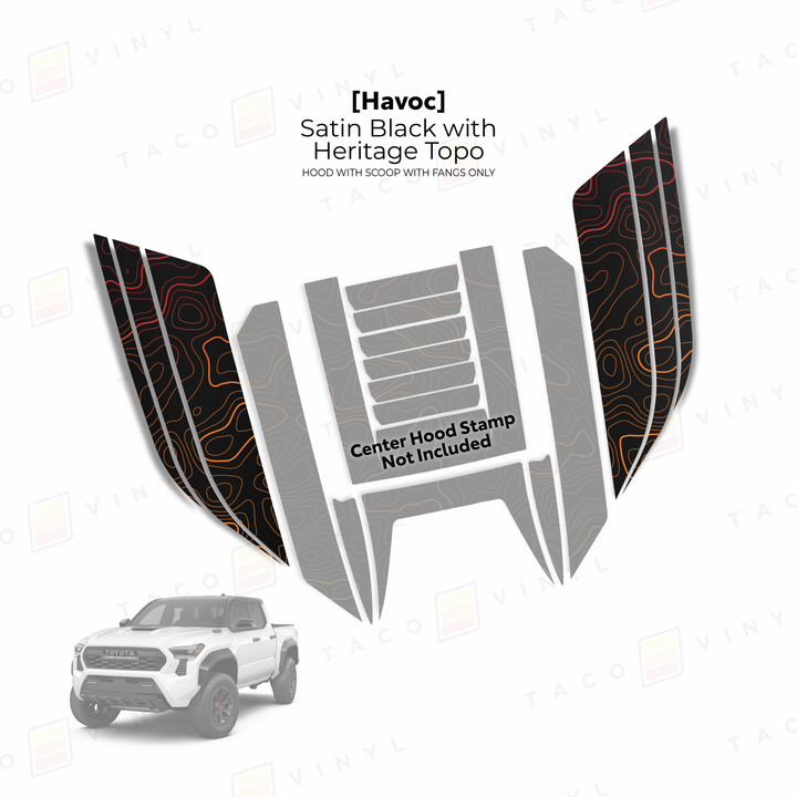 2024+ Tacoma Havoc Hood Scoop Stamp (W/ Fangs only)