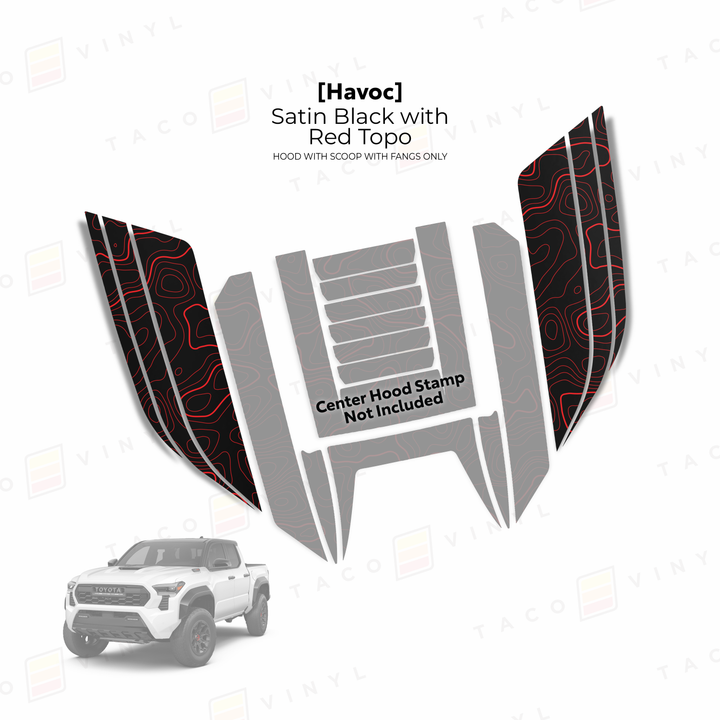2024+ Tacoma Havoc Hood Scoop Stamp (W/ Fangs only)