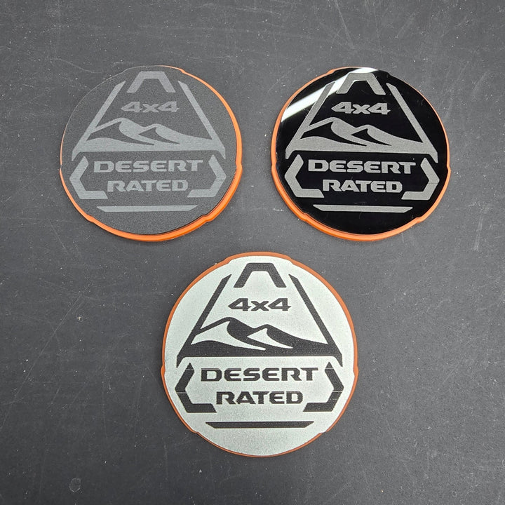 Jeep Engraved "DESERT RATED" Emblem