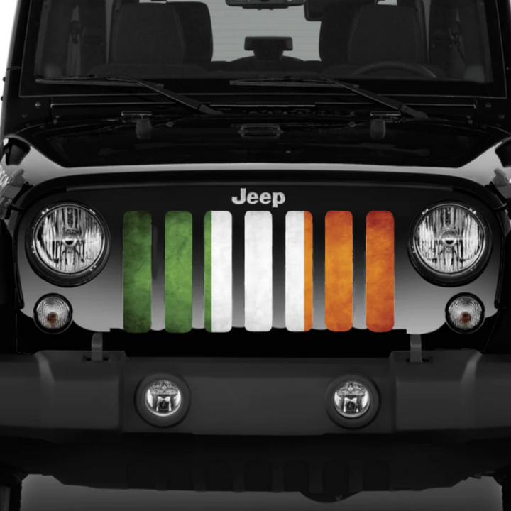 Irish Flag Jeep Grille Insert