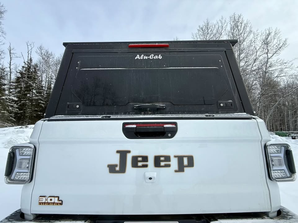 Jeep Gladiator Retro "JEEP" Tailgate Emblem - OEM Size - Two Color Stacked | Black (Matte) | Black (Matte) | | Tailgate Emblems
