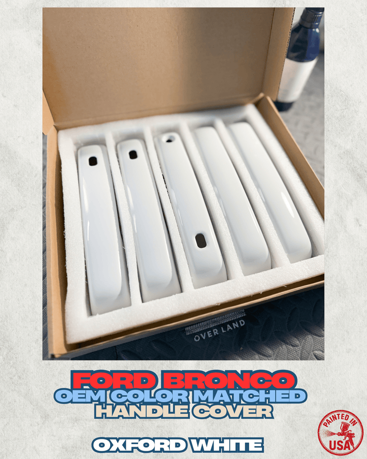 Ford Bronco Painted Handle Covers With Smart Entry *Seamless Fitment | Oxford White - YZ - In Stock | 4 Door | |