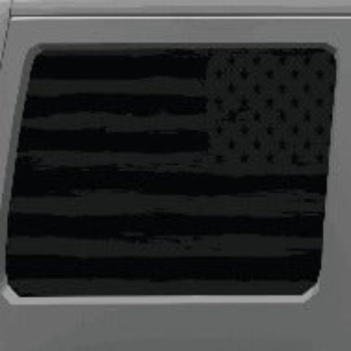 American Flag Grayscale for Jeep Wrangler Window Decal Sticker Accessory 4 & 2-door