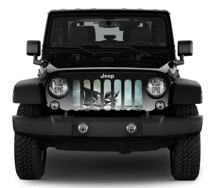 ARGH!!! Black Pirate Flag Jeep Grille Insert