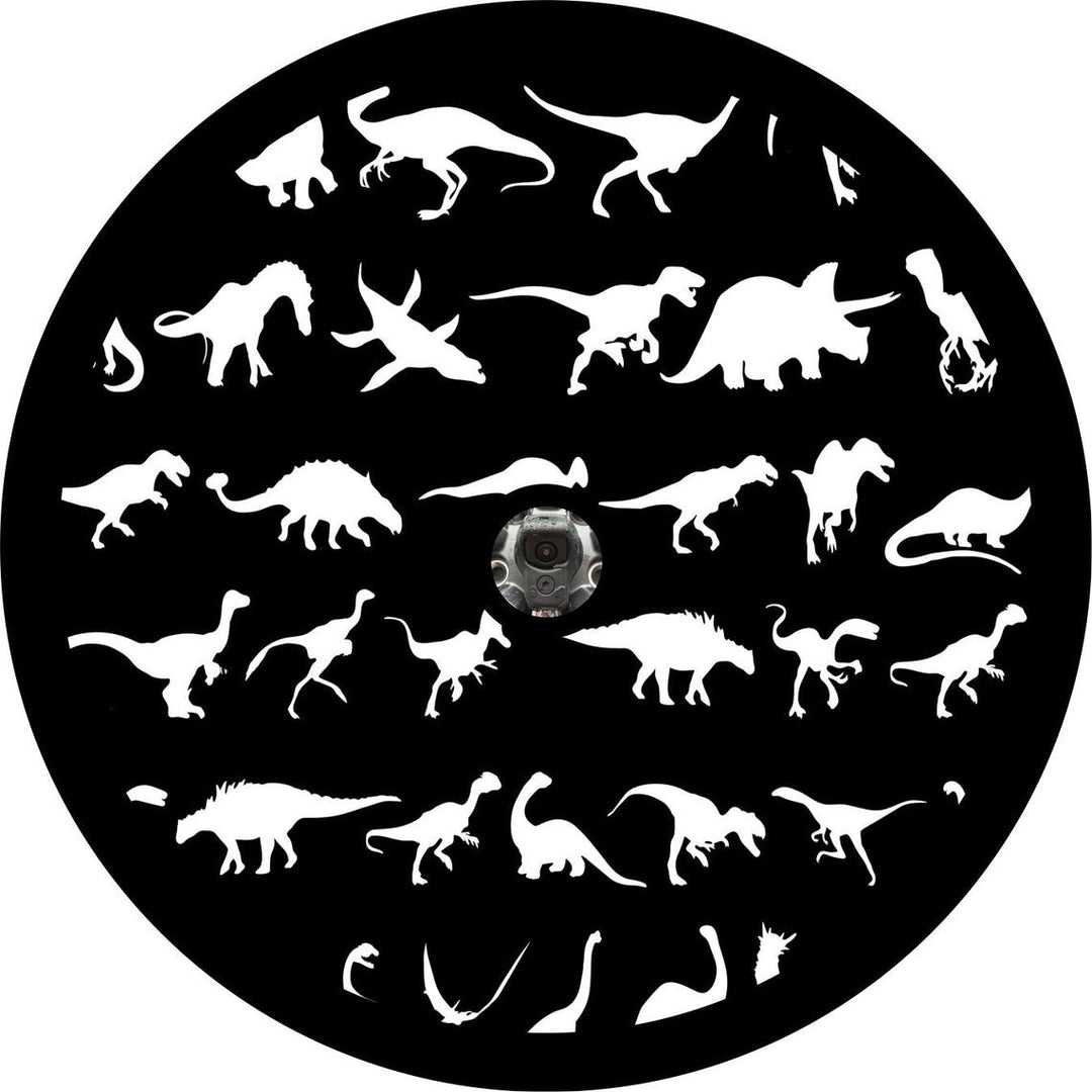 All the Dinosaurs Spare Tire Cover for Jeep, Campers, Broncos, RV, Vans, & More