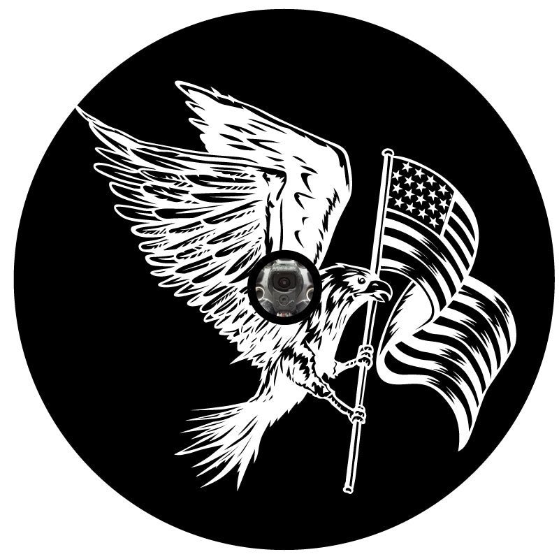 American Eagle + Flag Spare Tire Cover