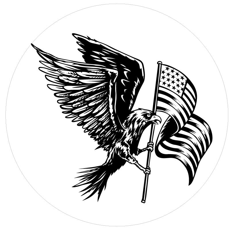 American Eagle + Flag Spare Tire Cover