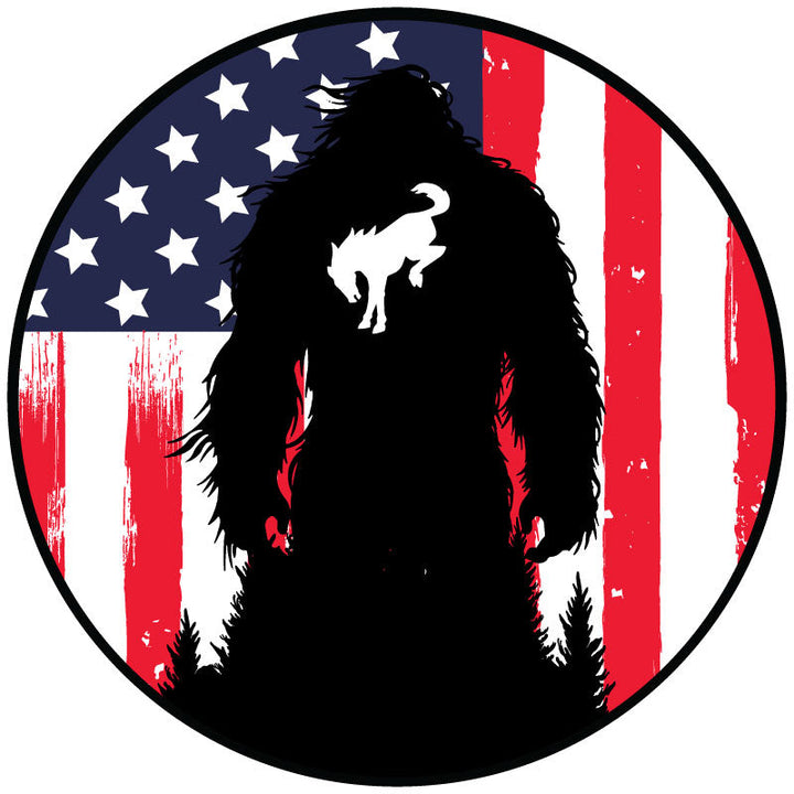 American Flag Bronco Sasquatch Spare Tire Cover Custom Designed for Ford Broncos