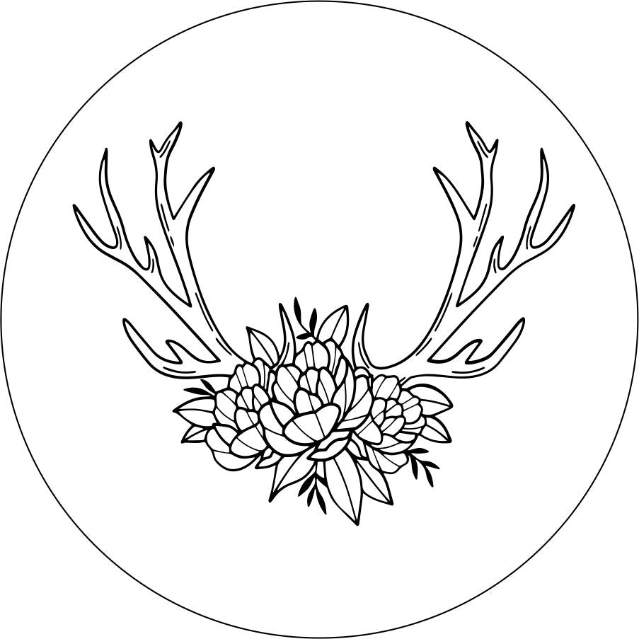 Antlers with Flowers