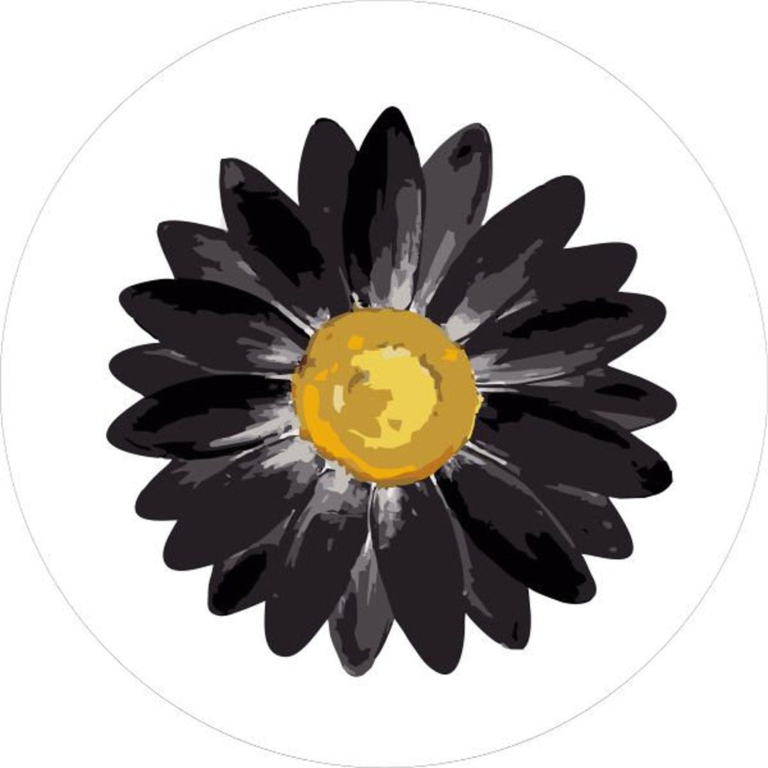 Watercolor Daisy Flower Spare Tire Cover