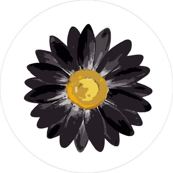 Watercolor Daisy Flower Spare Tire Cover