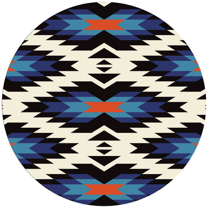 Aztec Serape Geometric Pattern Spare Tire Cover for Jeep, RV, Bronco, Camper, Van, Etc