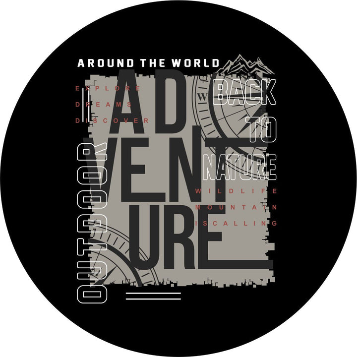 Around The World Adventures Unique Spare Tire Cover for Bronco, Jeep, RV, Camper, Trailers, & More