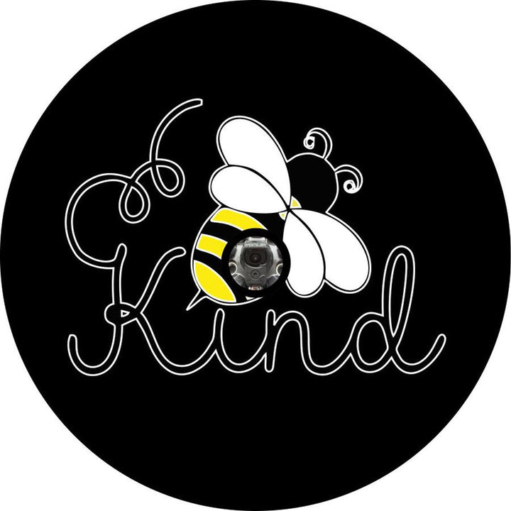 Bee Kind Honey Bee Spare Tire Cover - Jeep, RV, Camper, Bronco, Sprinter Van, & More