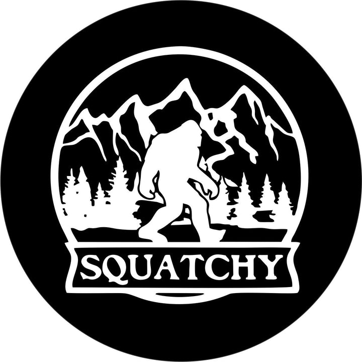 Squatchy Spare Tire Cover • Sasquatch in the Mountains