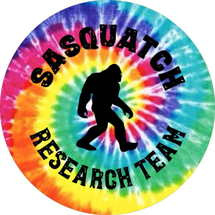 Tie-Dye Bigfoot or Sasquatch Research Team Spare Tire Cover