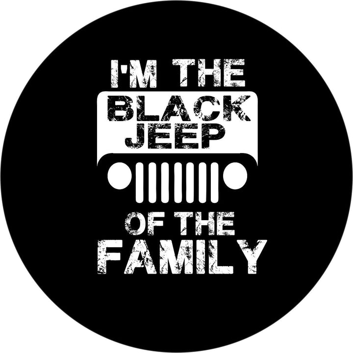 I'm the Black Jeep of the Family - Jeep Spare Tire Cover Design - Made in USA