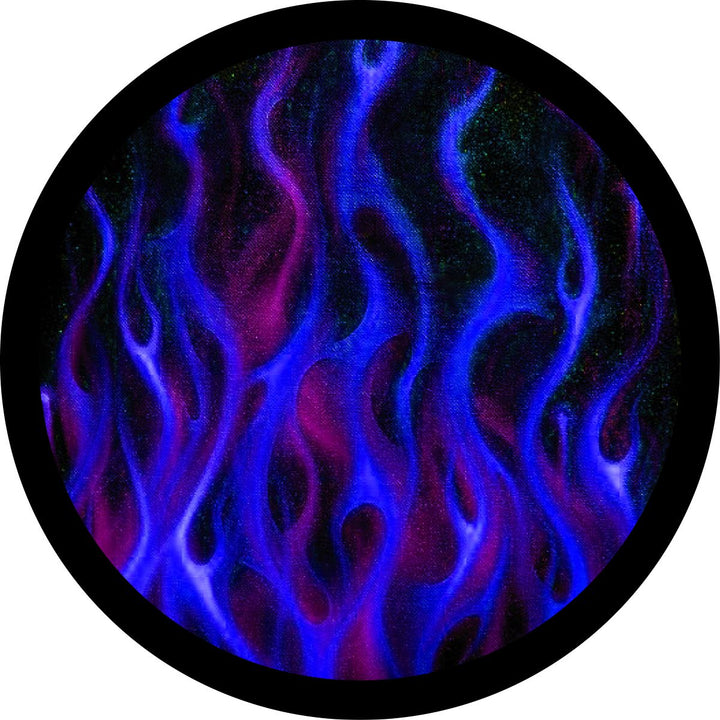 Blue Flames Spare Tire Cover for Jeep, Bronco, RV, Camper, & More