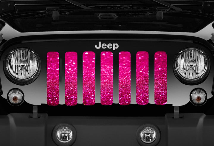 Bright Pink Fleck Jeep Grille Insert