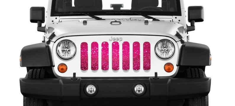 Bright Pink Fleck Jeep Grille Insert