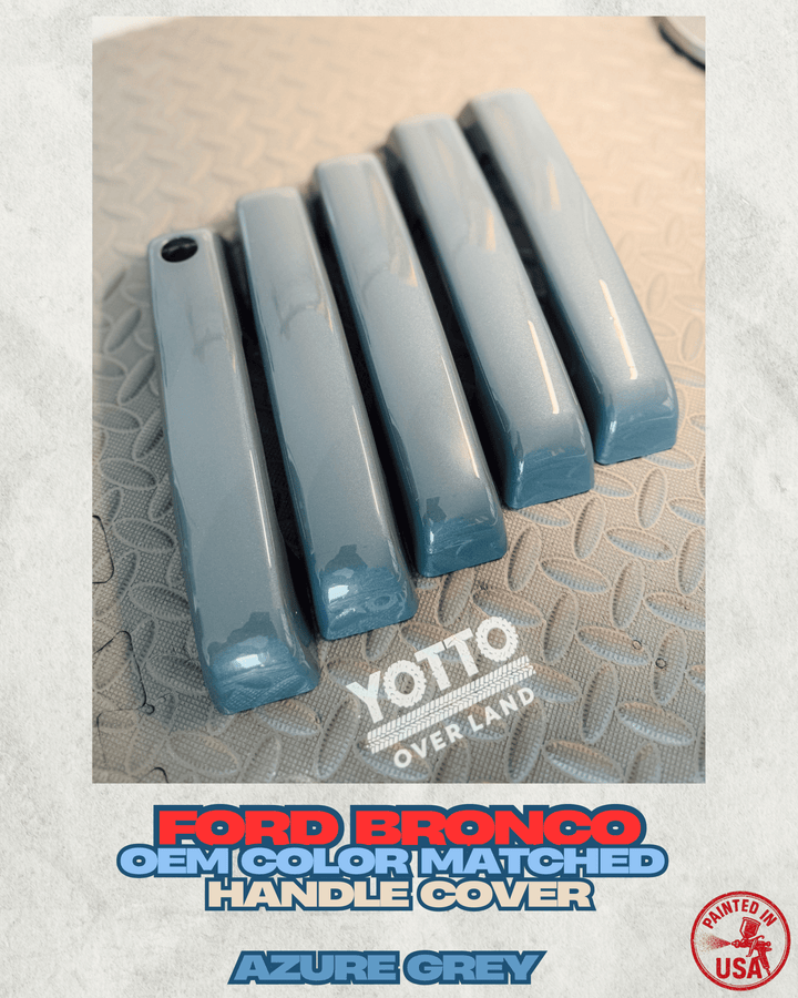 Ford Bronco Painted Handle Covers With Smart Entry *Seamless Fitment | Azure Gray -G4 | 4 Door | |